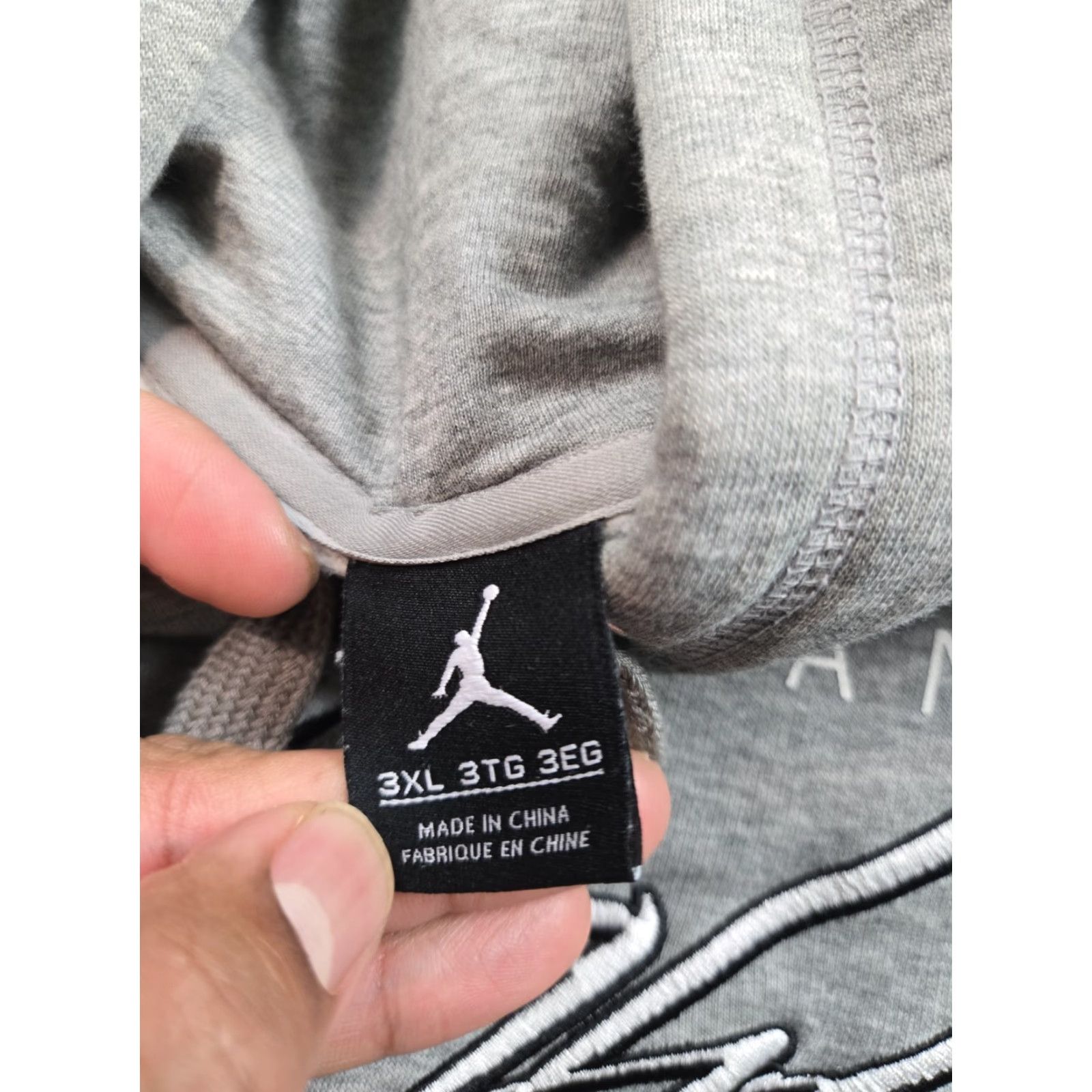 Jordan Brand Jordan Flight Hoodie Mens Medium Gray Jumpan Long Sleeve Pullover Sweatshirt Size US XXL / EU 58 / 5 - 5 Thumbnail