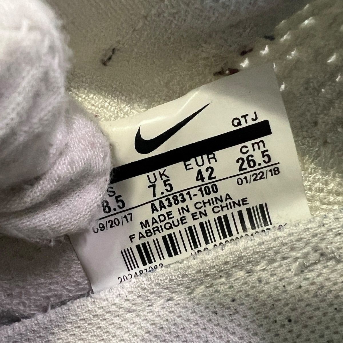 Nike × Off-White OFF-WHITE 2017 Virgil Abloh × NIKE AIR VAPORMAX "THE TEN" Size US 8.5 / EU 41-42 - 6 Thumbnail