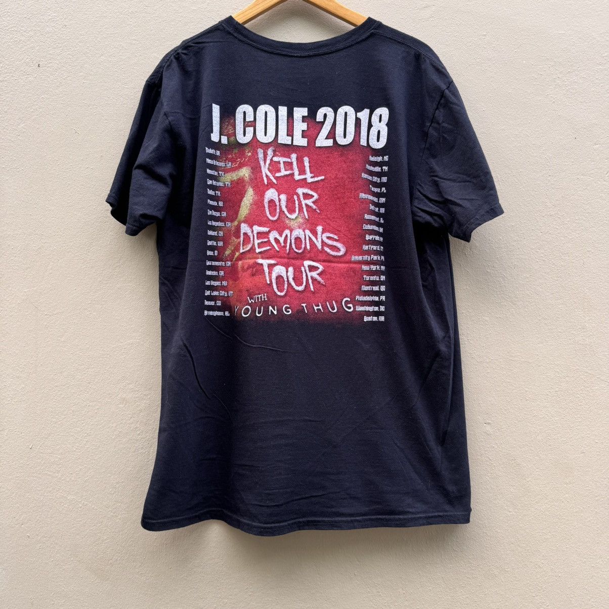 Rap Tees J cole 2018 kod tour raptee t shirt Size US XL / EU 56 / 4 - 3 Thumbnail