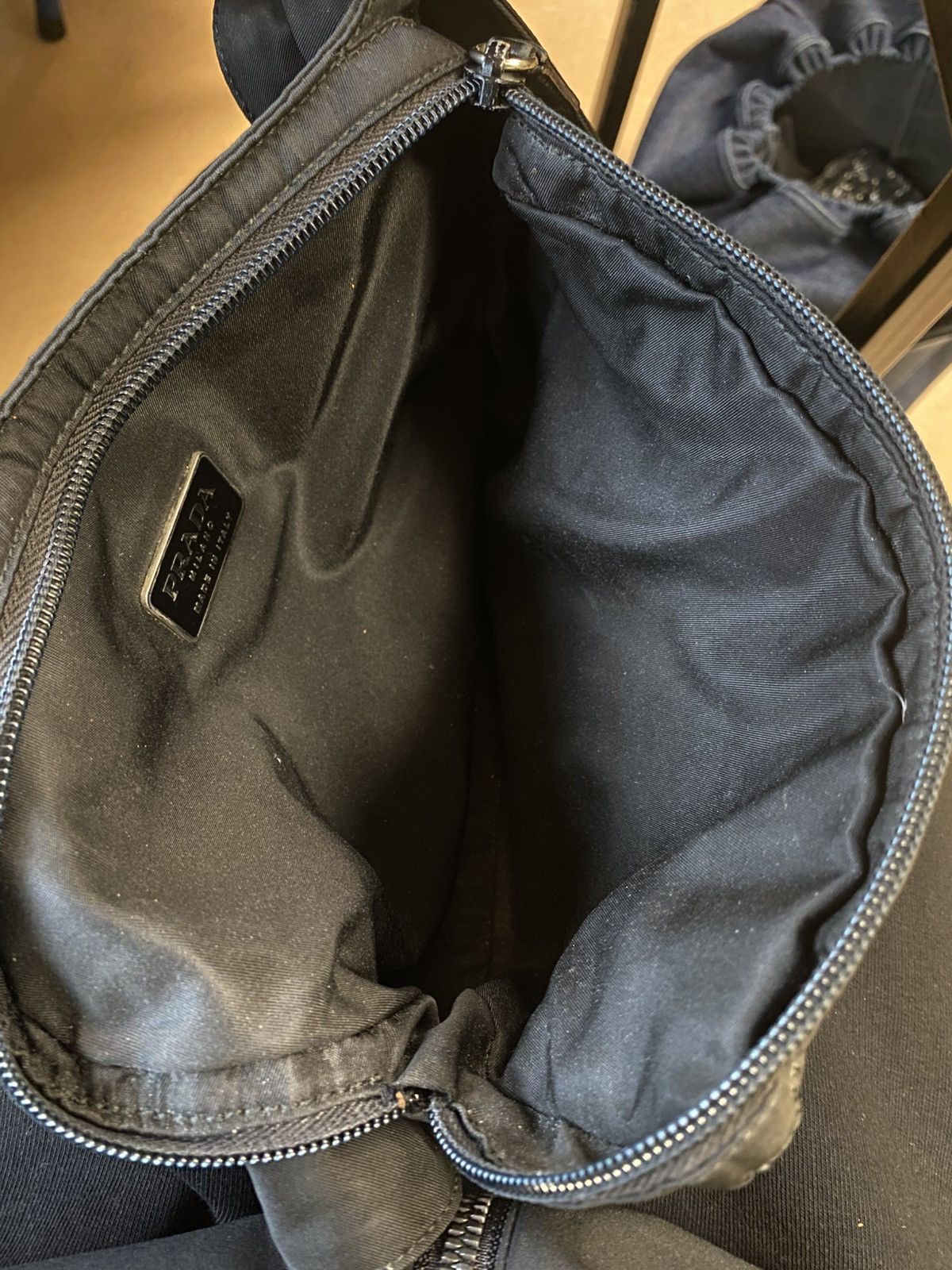 Prada Vintage Prada Nylon Messenger Bag - Black Size ONE SIZE - 12 Thumbnail