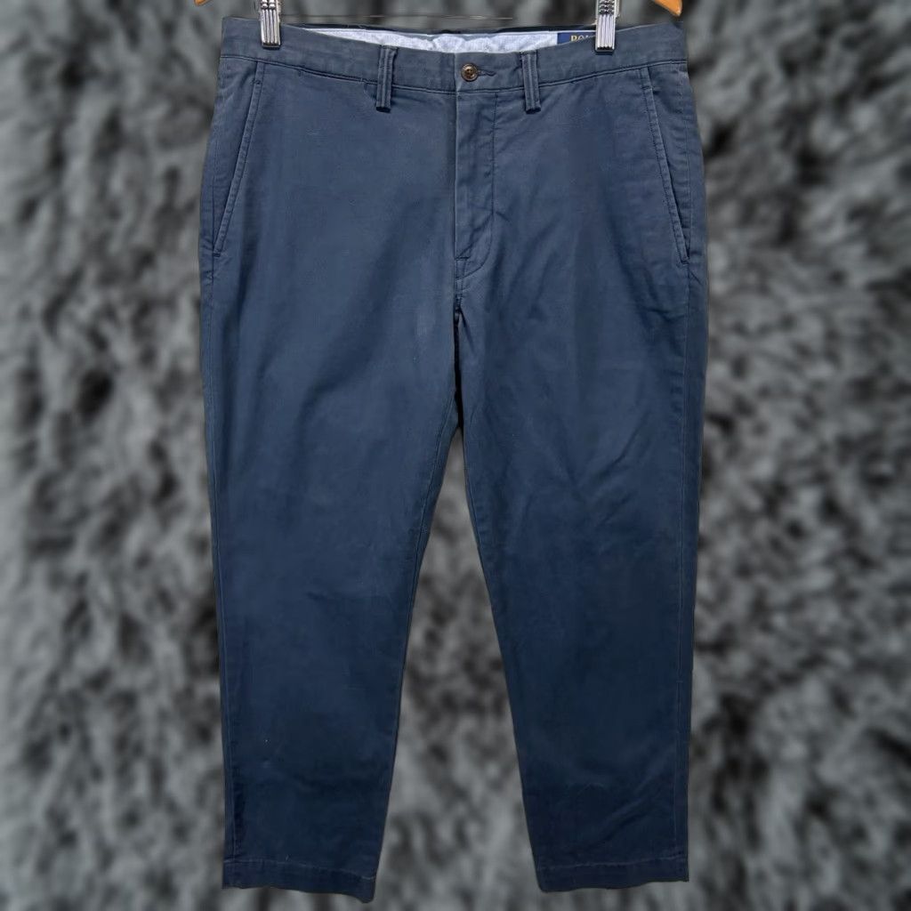 Polo Ralph Lauren Polo Ralph Lauren Chino Pants Sz 34x30 Men’s Blue Stretch Twill Preppy Regular Flat Front Zip Button Size US S / EU 44-46 / 1 - 1 Thumbnail