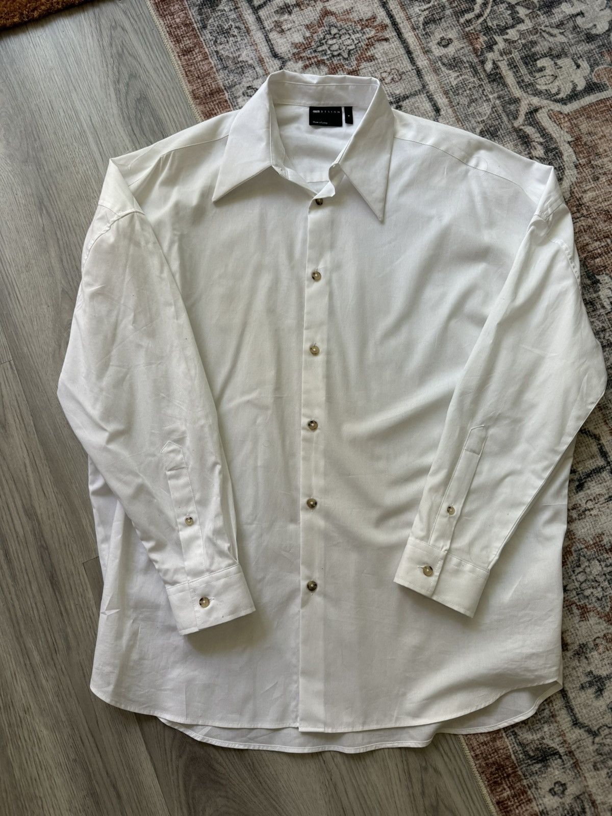 Asos Long Sleeve Button Up Shirt Size US M / EU 48-50 / 2 - 1 Thumbnail