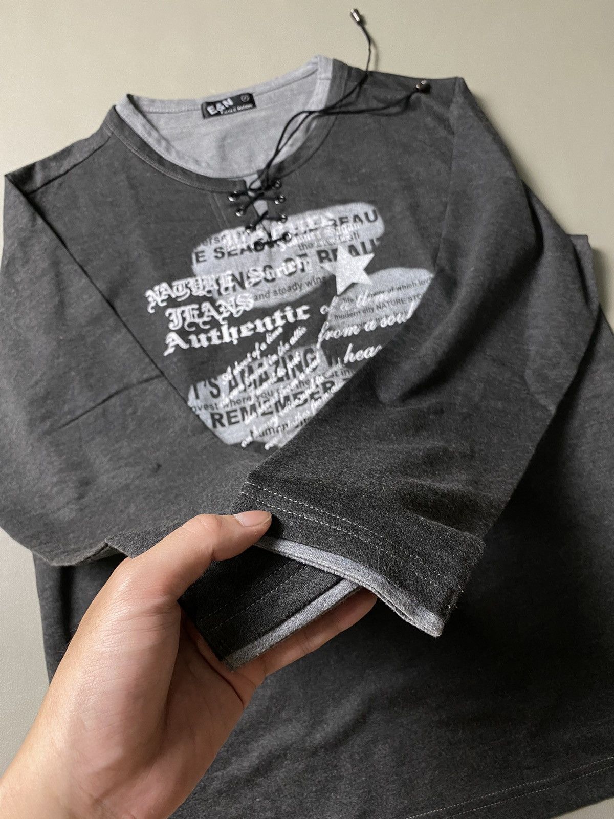 Hysteric Glamour × If Six Was Nine × Japanese Brand Y2K Earth Nature Laces Up Poem Longsleeve Size US L / EU 52-54 / 3 - 5 Thumbnail