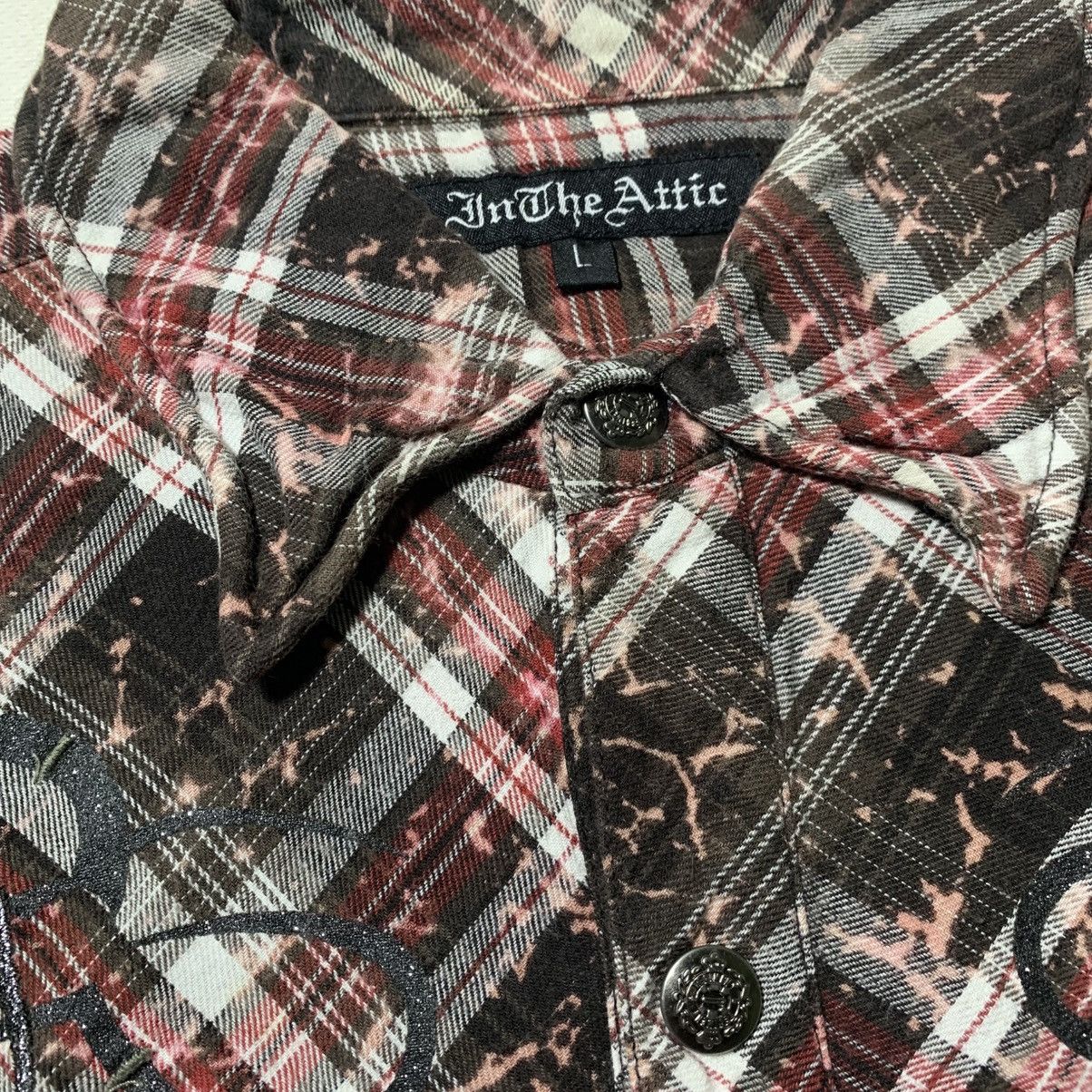 In The Attic × Japanese Brand × Vintage In The Attic Embroidery Shirt Punk Gothic Cowboys Style Size US L / EU 52-54 / 3 - 2 Thumbnail
