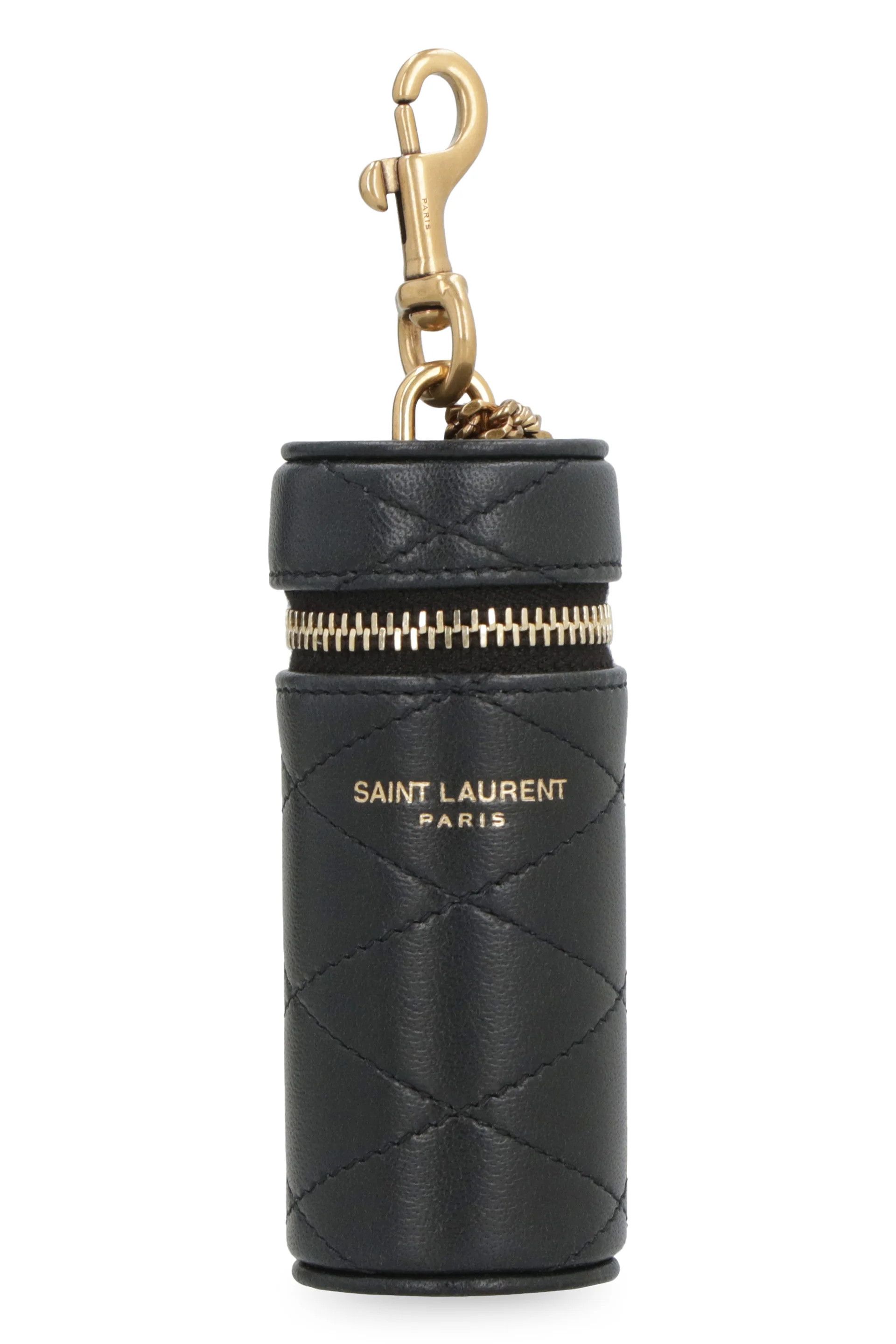 Saint Laurent Paris o1s1wg111024 Size: OS / Leather Lipstick Holder in Black Size ONE SIZE - 3 Thumbnail