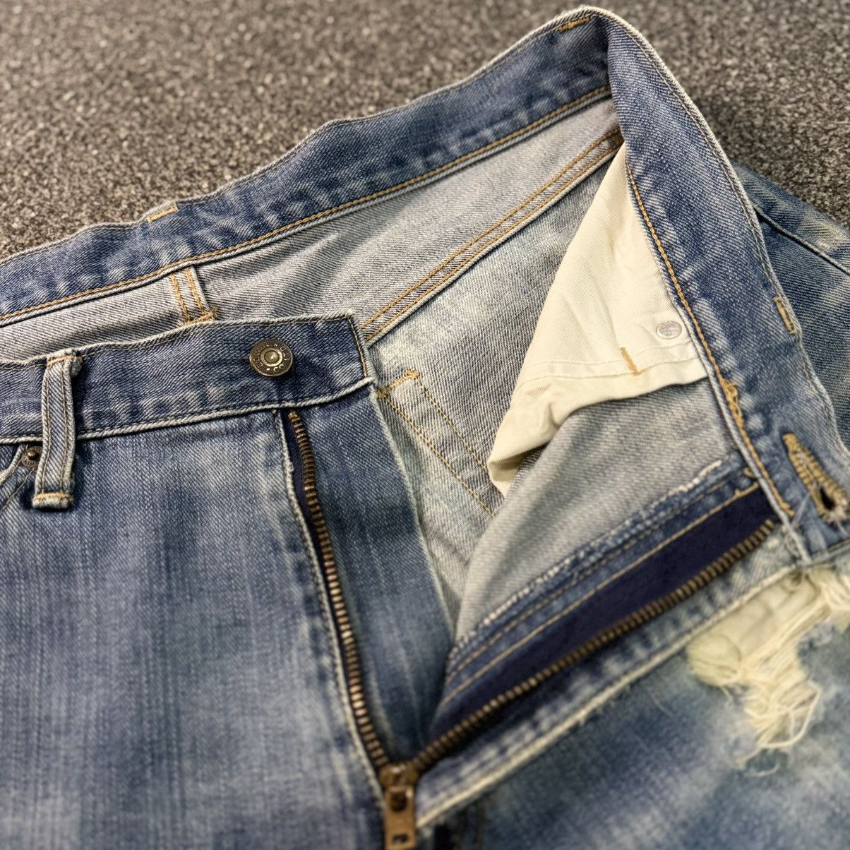 14th Addiction Vintage Japanese Edwin 404 Distressed Aging Faded Denim W34 Size US 34 / EU 50 - 15 Thumbnail