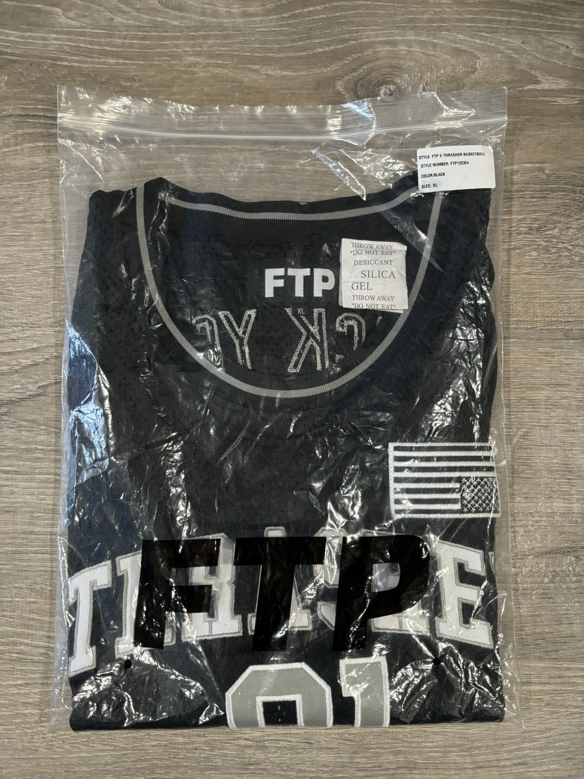 image of Fuck The Population x Thrasher Ftp X Thrasher Basketball Jersey - Black, Men's (Size XL)