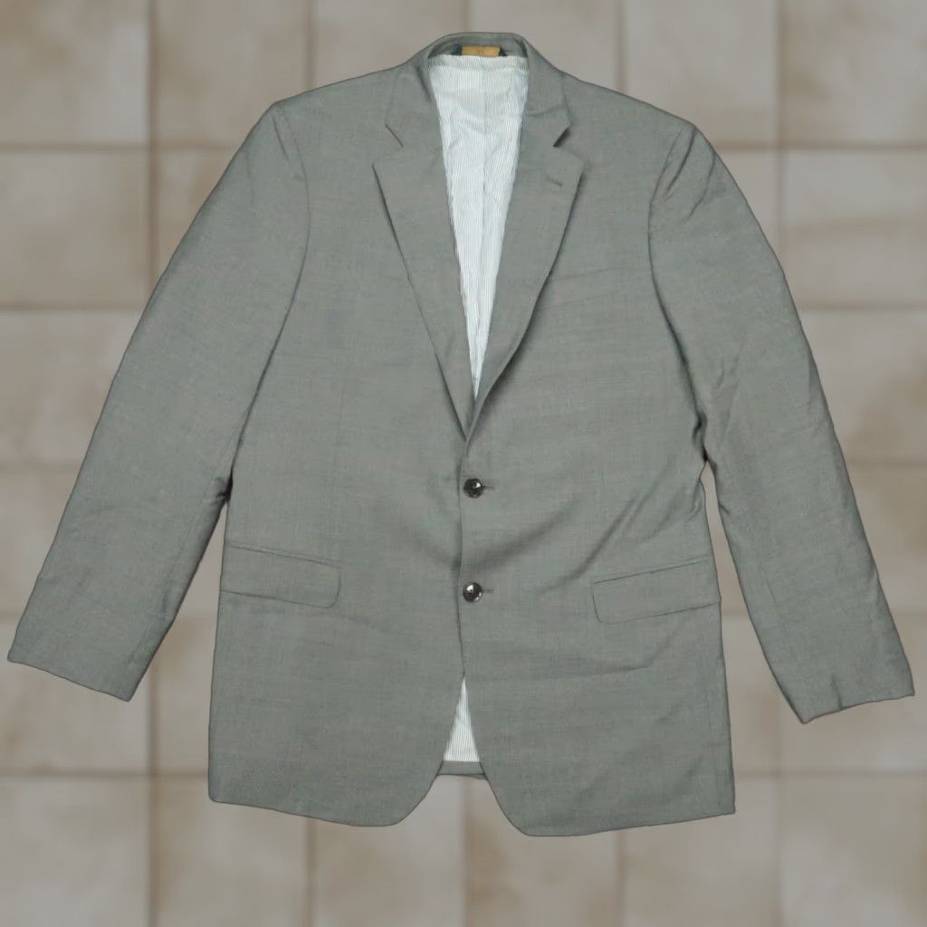 Brooks Brothers Brooks Brothers Blazer Mens 40R Gray Wool Sport Coat Notch Lapel Regular Single-Breasted Two-Button Jacket Front Button Style 2 Piece Vintage? No Size 40R - 1 Thumbnail