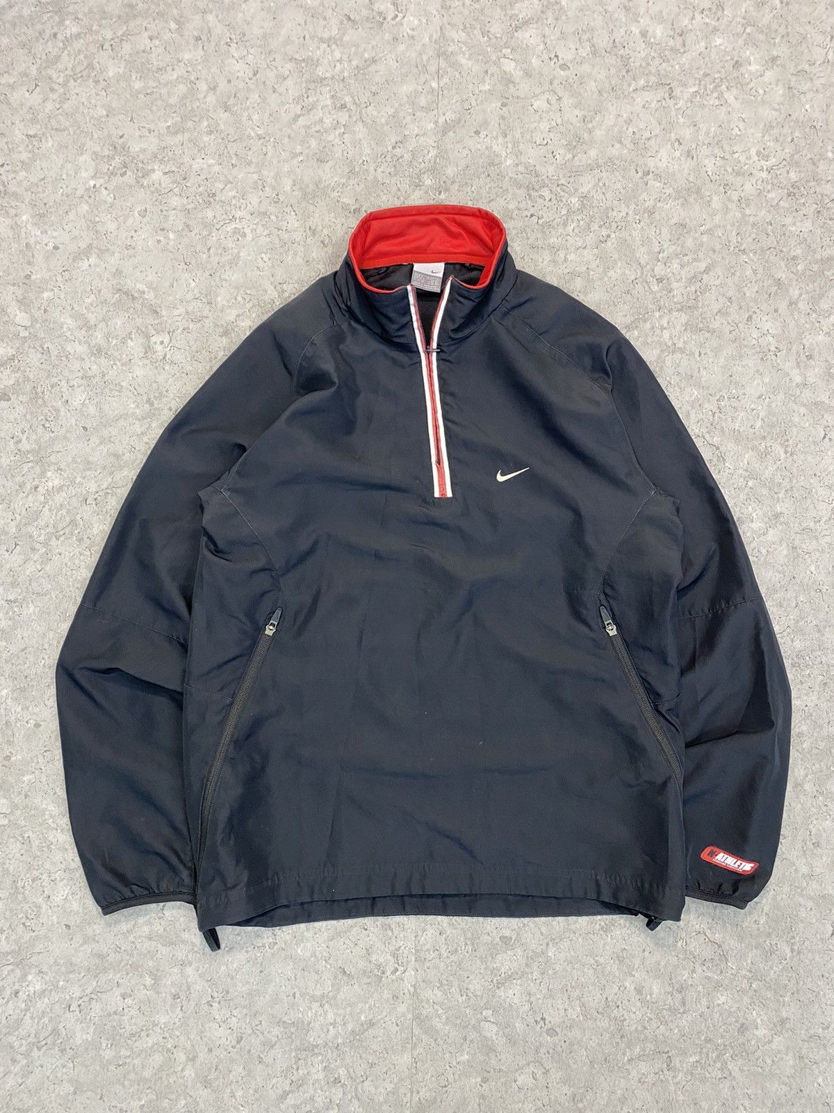 Nike × Vintage Vintage Nike 1/3 Nylon Black Swoosh Jacket Y2K L Size US M / EU 48-50 / 2 - 1 Thumbnail