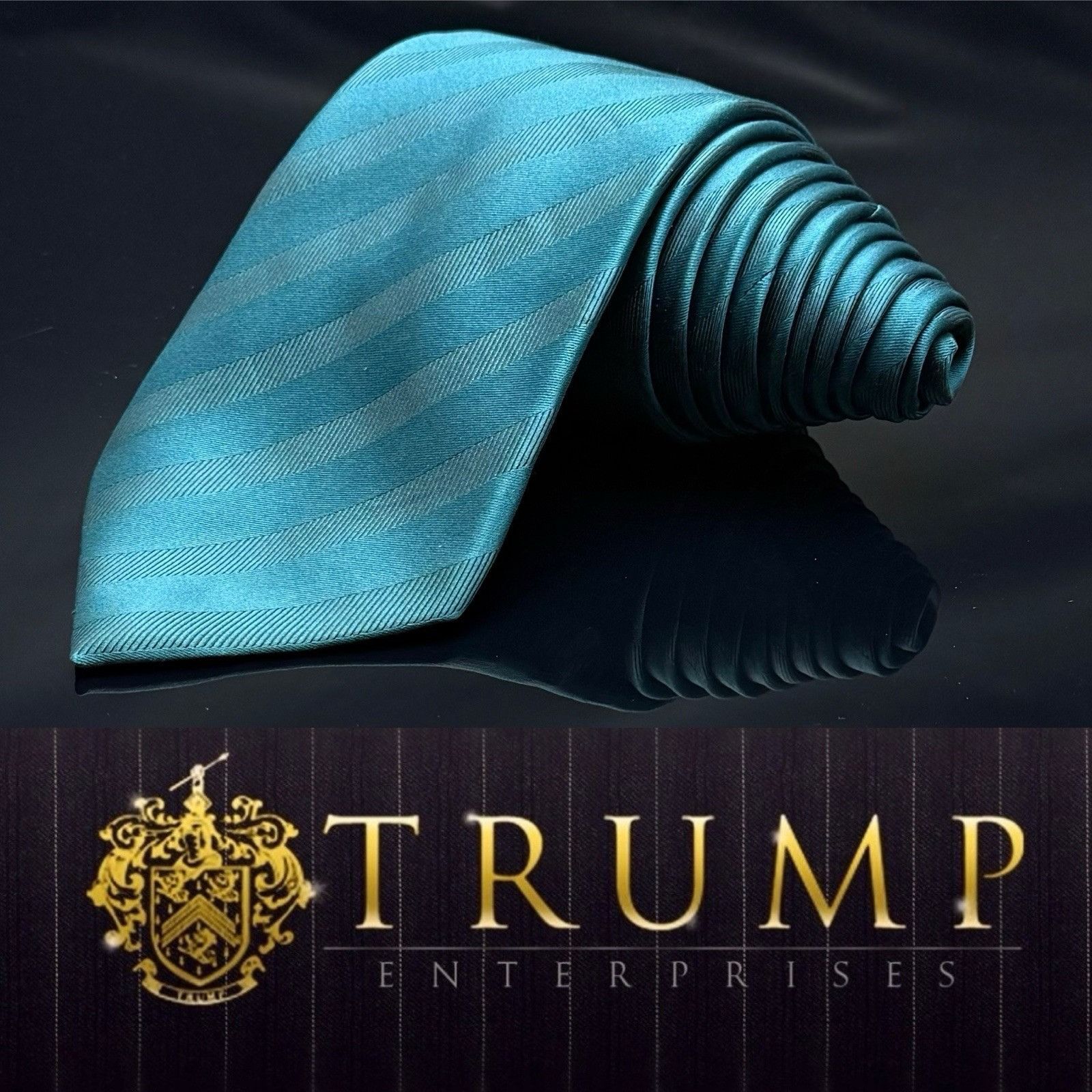 Donald Trump Donald J Trump Signature Collection Blue Striped Tie 60.5" Size ONE SIZE - 1 Thumbnail