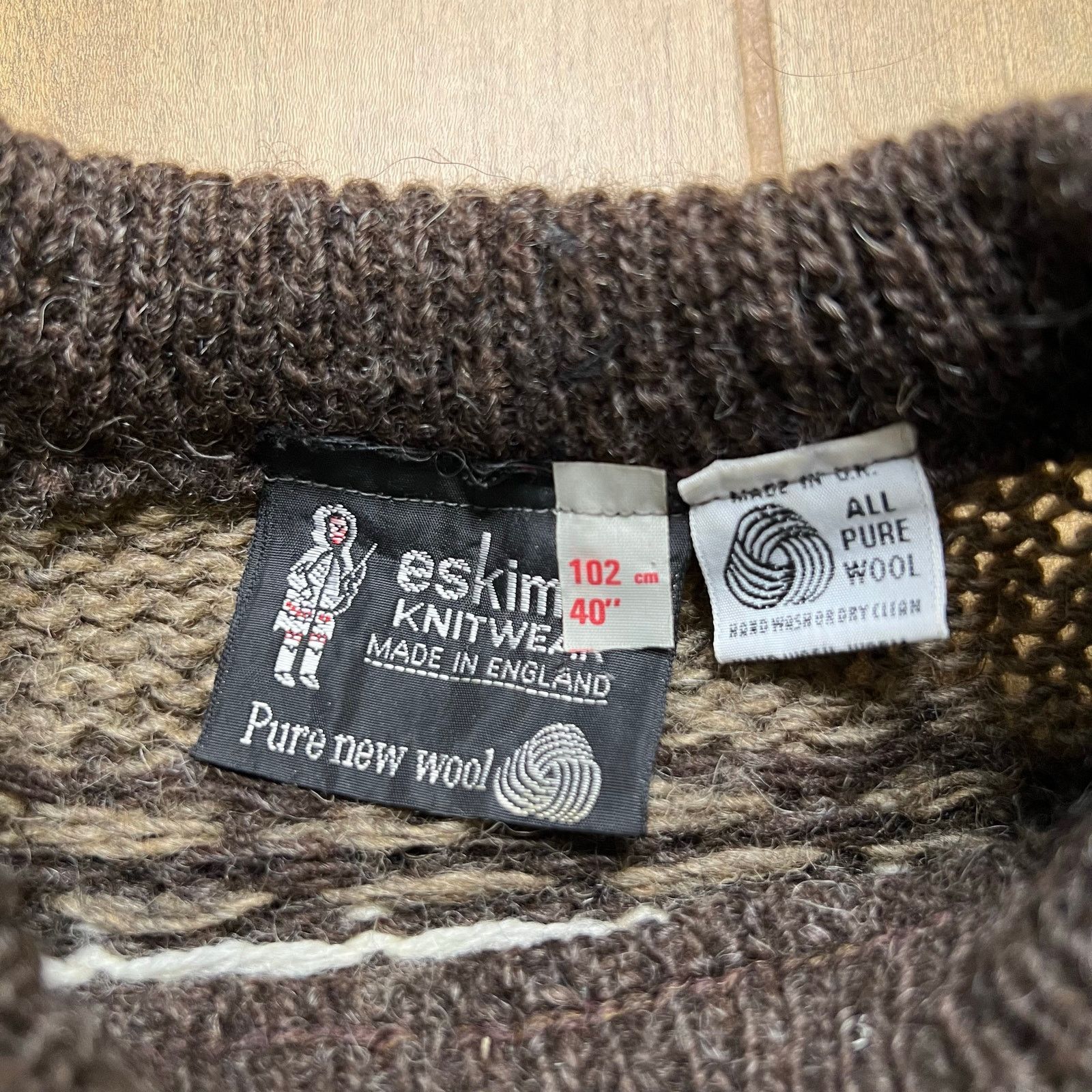 Vintage Vintage Eskimo Eskimo Knitwear Wool Sweater England Mens M Size US M / EU 48-50 / 2 - 3 Thumbnail