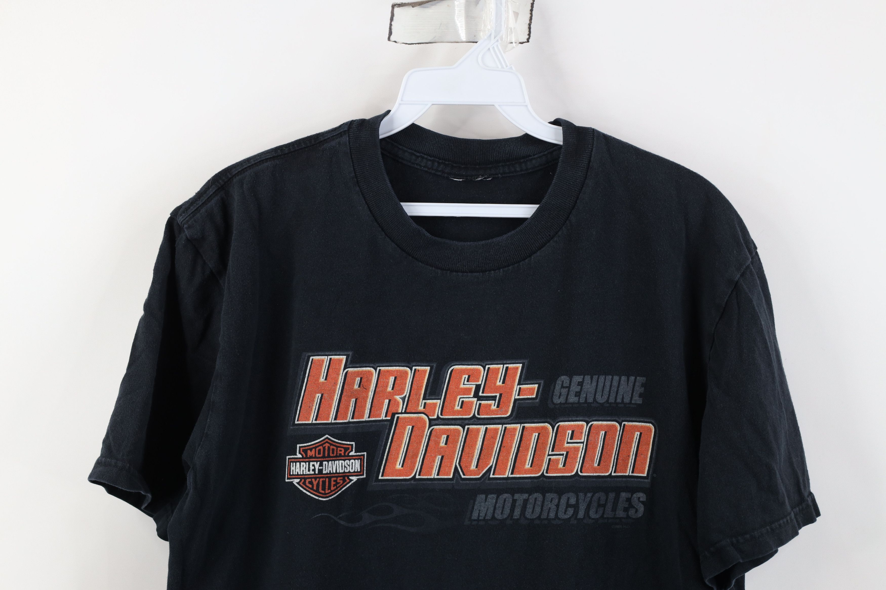 Harley Davidson Vintage Y2K Harley Davidson Spell Out Fire Flames T-Shirt Size US M / EU 48-50 / 2 - 2 Thumbnail