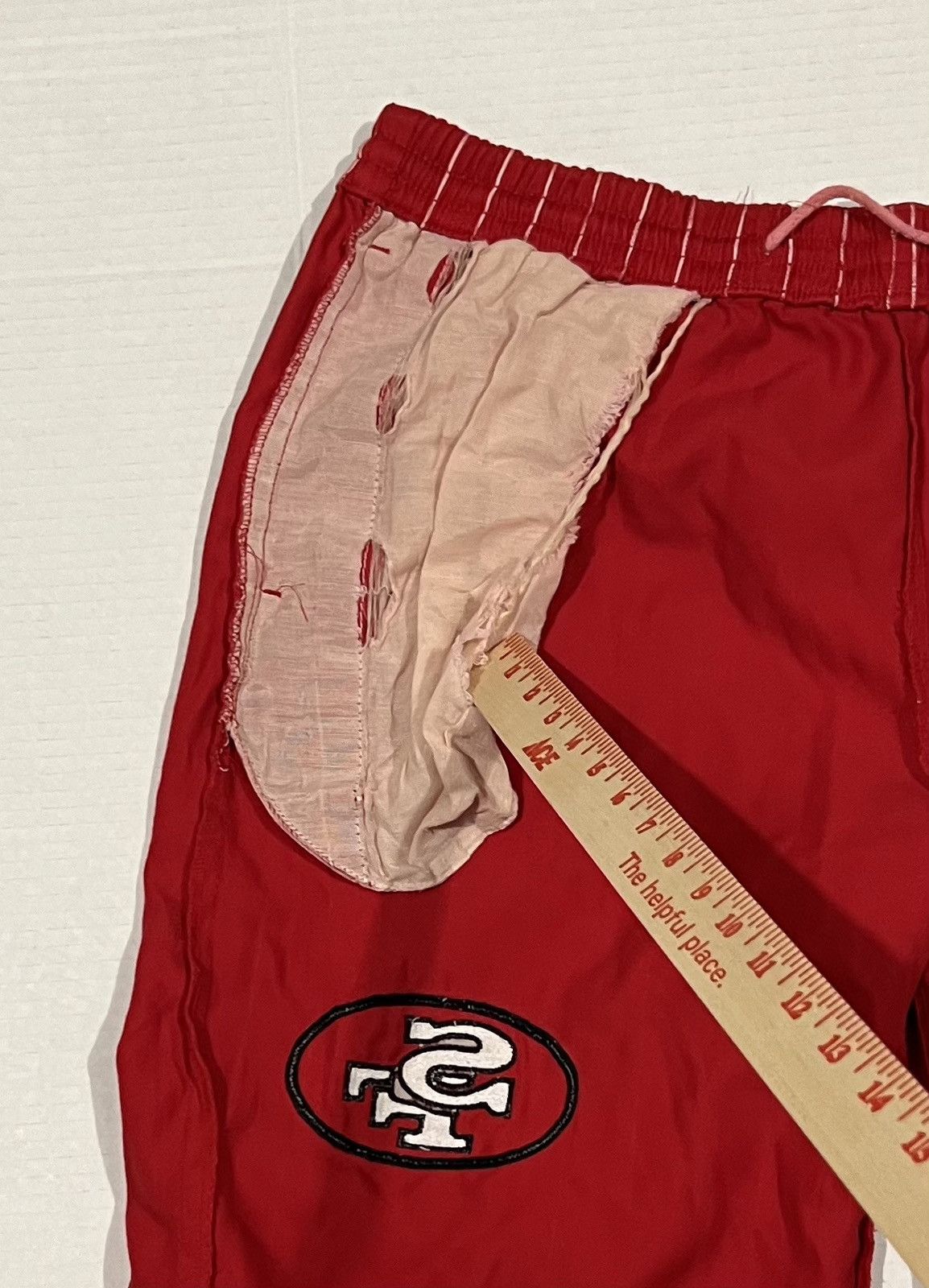 Starter Vintage Rare 90s San Francisco 49ers Starter Shorts Nfl Red Size US 33 - 7 Thumbnail