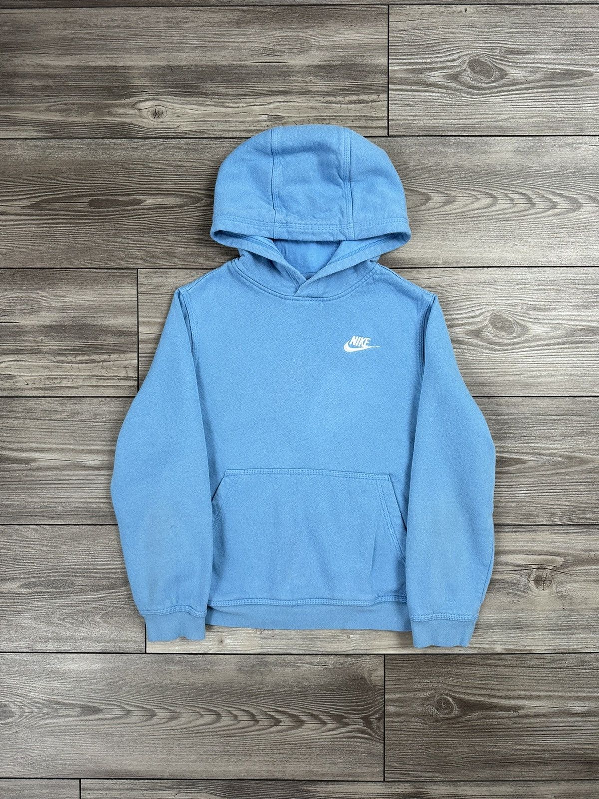 Nike × Vintage Nike Spellout Hoodie Size S / US 4 / IT 40 - 1 Thumbnail