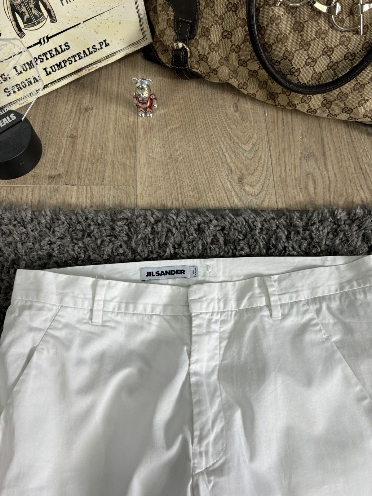 Jil Sander × Vintage 2000s Vintage Jil Sander Pants Light Wide Leg White Luxury Size 30" / US 8 / IT 44 - 8 Thumbnail
