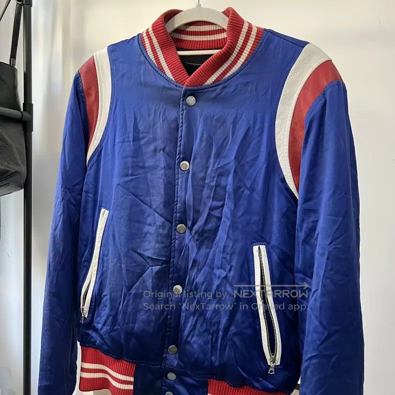 Amiri Amiri Blue Silk Baseball Jacket Size US S / EU 44-46 / 1 - 3 Thumbnail