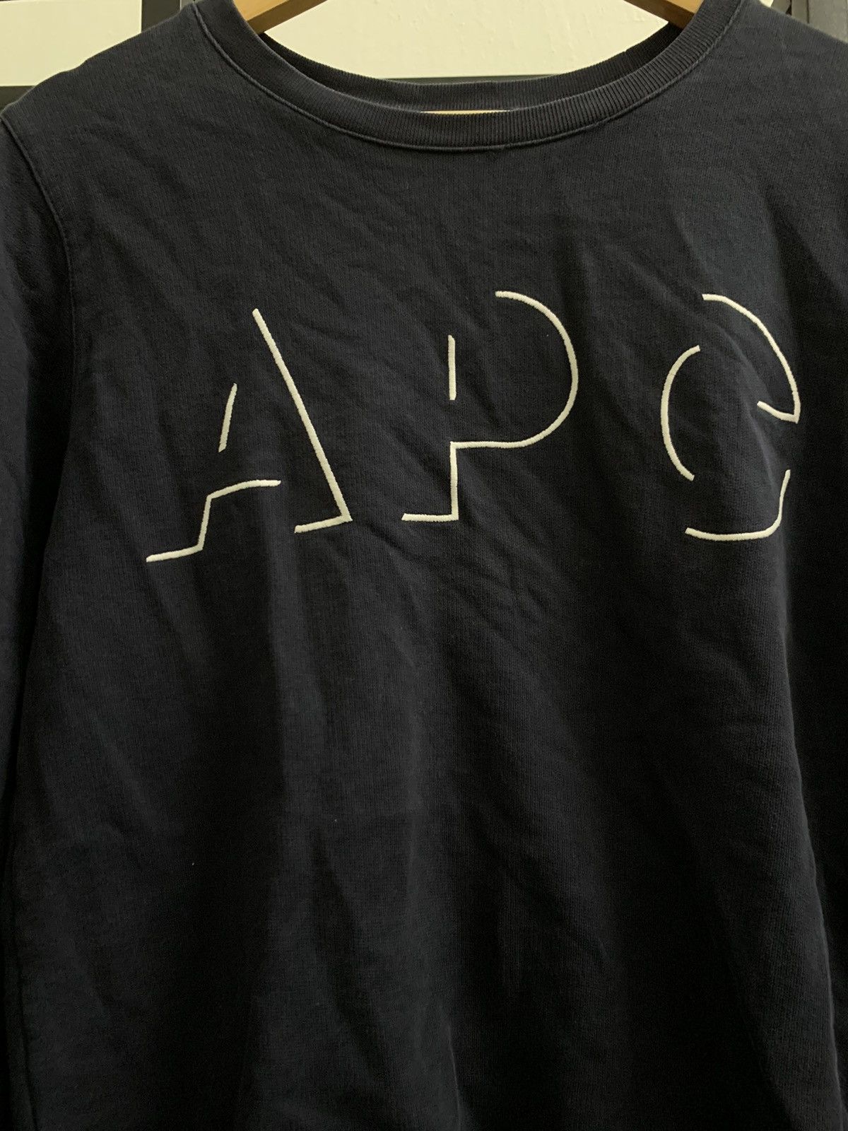 A.P.C. × Designer × Japanese Brand A.P.C. BIG 3D LOGO SWEATSHIRT Size US XS / EU 42 / 0 - 2 Thumbnail