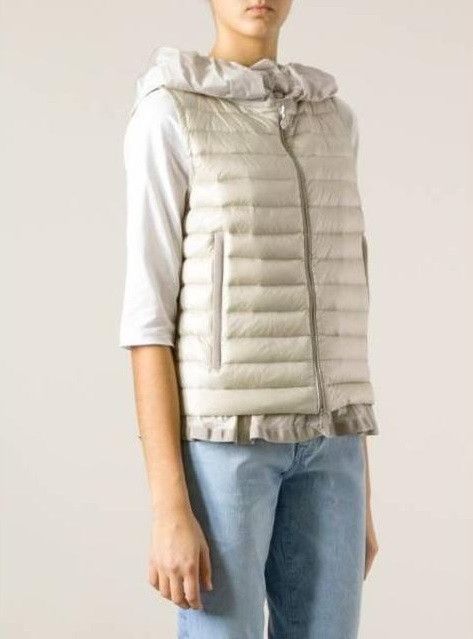 Moncler Moncler Lucila Gilet Off White Women's Size 4 Down Vest Size XL / US 12-14 / IT 48-50 - 1 Thumbnail