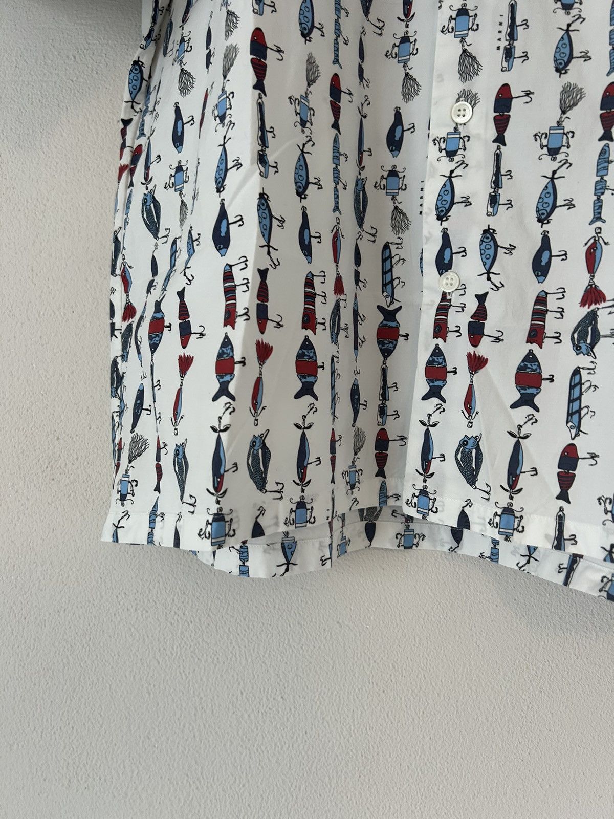 Marni Fish Print Bowling Shirt Size US M / EU 48-50 / 2 - 7 Thumbnail
