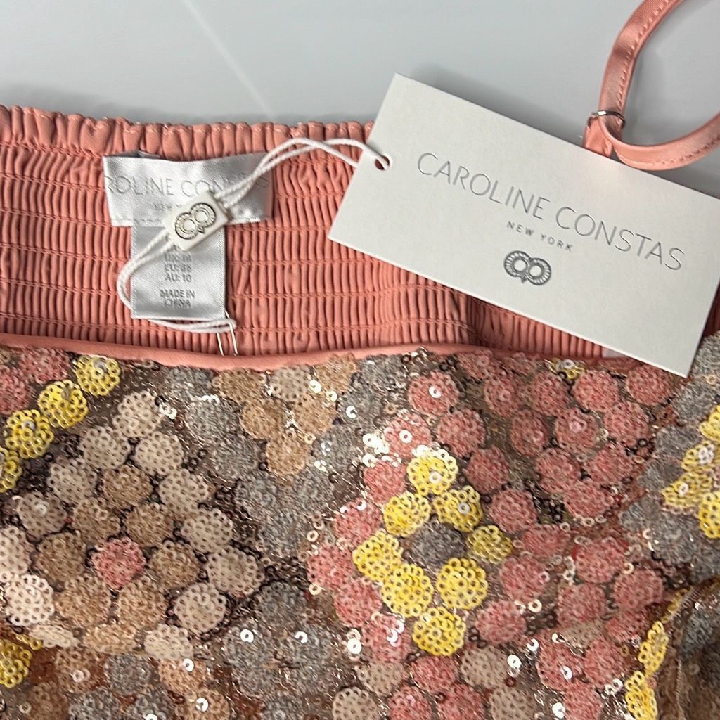 CAROLINE CONSTAS Caroline Constas Sequined Cropped Top and Mini Skirt Set NWT 6 Size M / US 6-8 / IT 42-44 - 13 Thumbnail