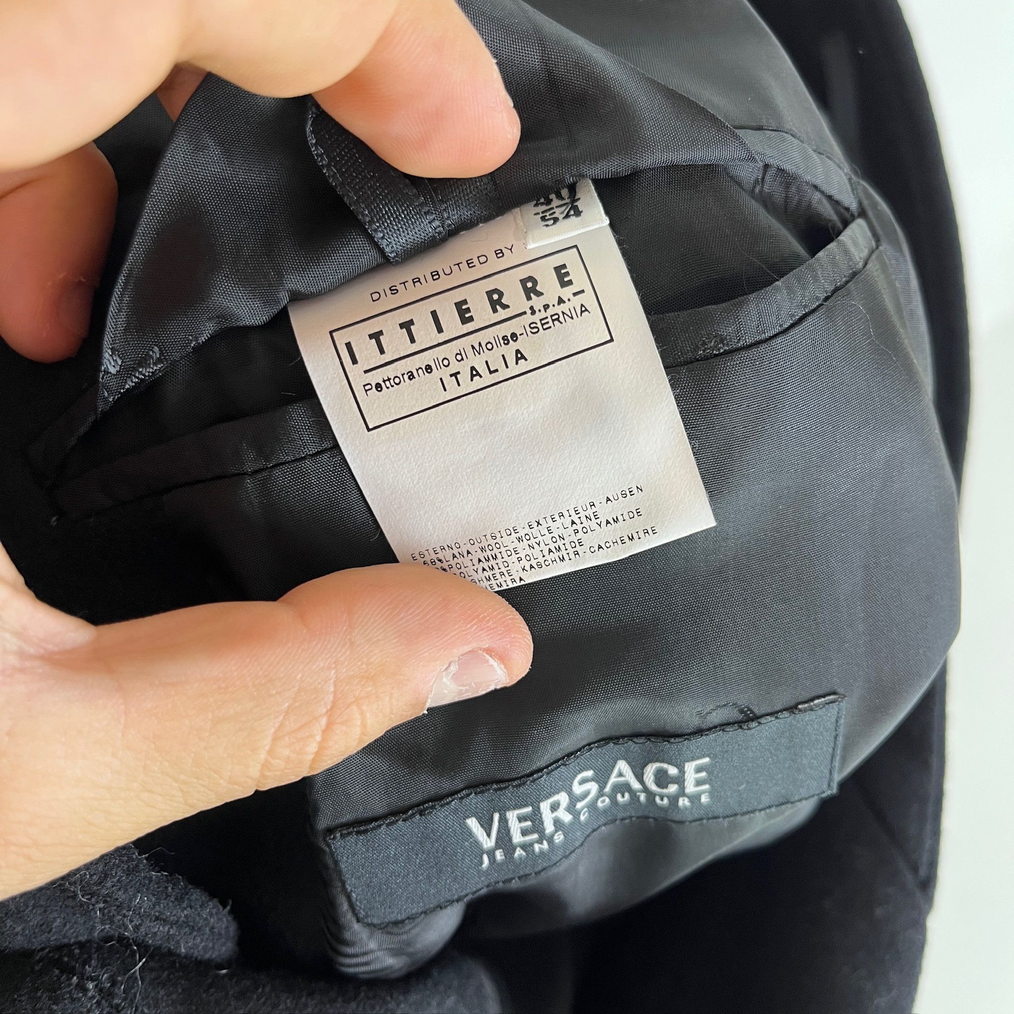 Versace Jeans Couture Cappotto Versace Jeans Couture Lana – 54 IT Size US L / EU 52-54 / 3 - 8 Thumbnail