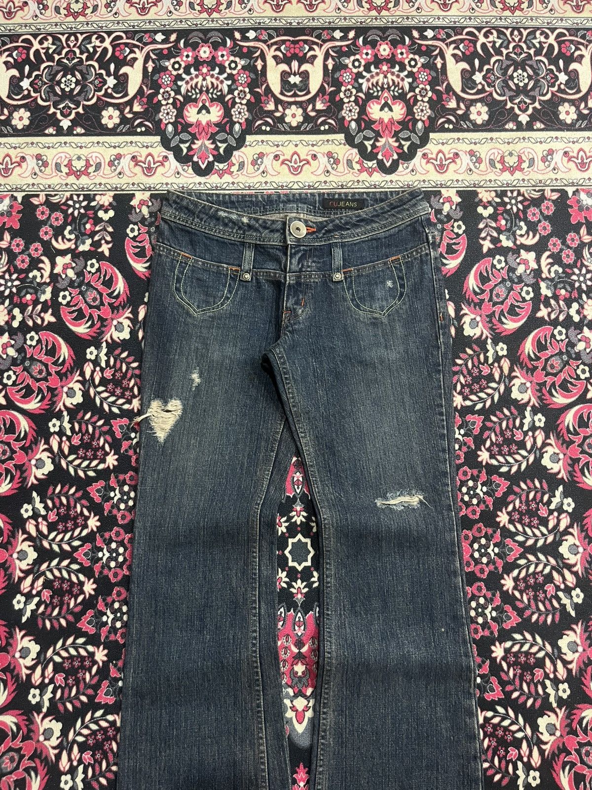 If Six Was Nine Vintage Japanese Brand RU Avant Grade Style Dark Flare Jeans Size 28" / US 6 / IT 42 - 3 Thumbnail