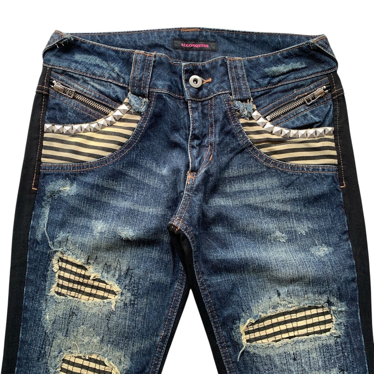 14th Addiction Algonquins Distressed Boro Ifsix LGB GOA Punk Flared Jeans Size US 29 - 5 Thumbnail