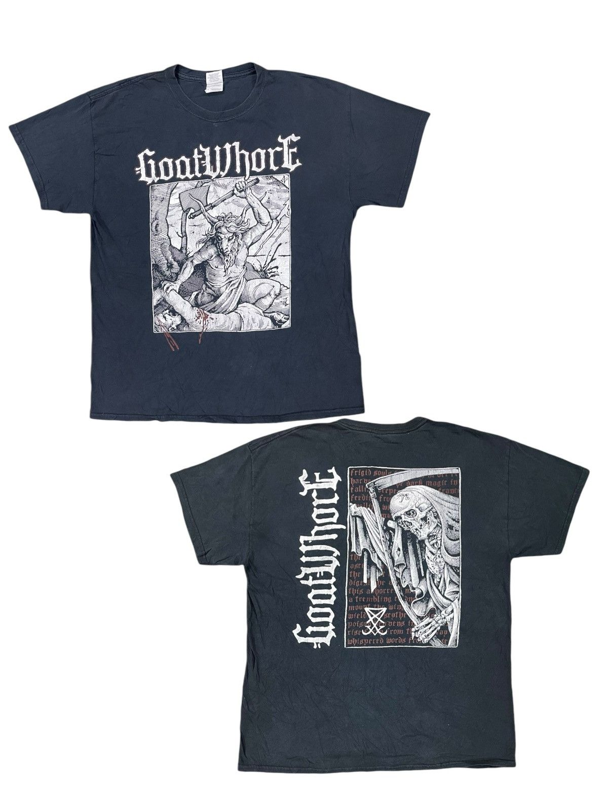 Band Tees VTG GoatWhore Distressed Tee Size US L / EU 52-54 / 3 - 1 Thumbnail