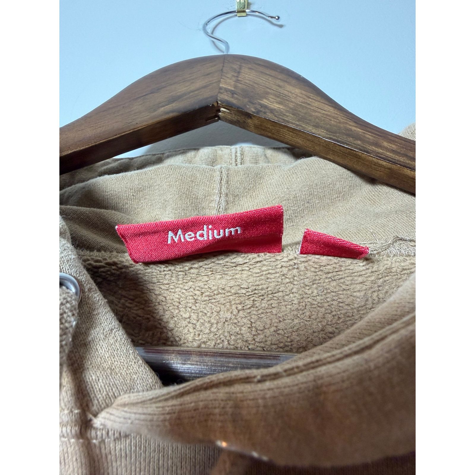 Supreme Supreme Cropped Panels Hooded Sweatshirt 'Light Brown' Size ONE SIZE - 7 Thumbnail