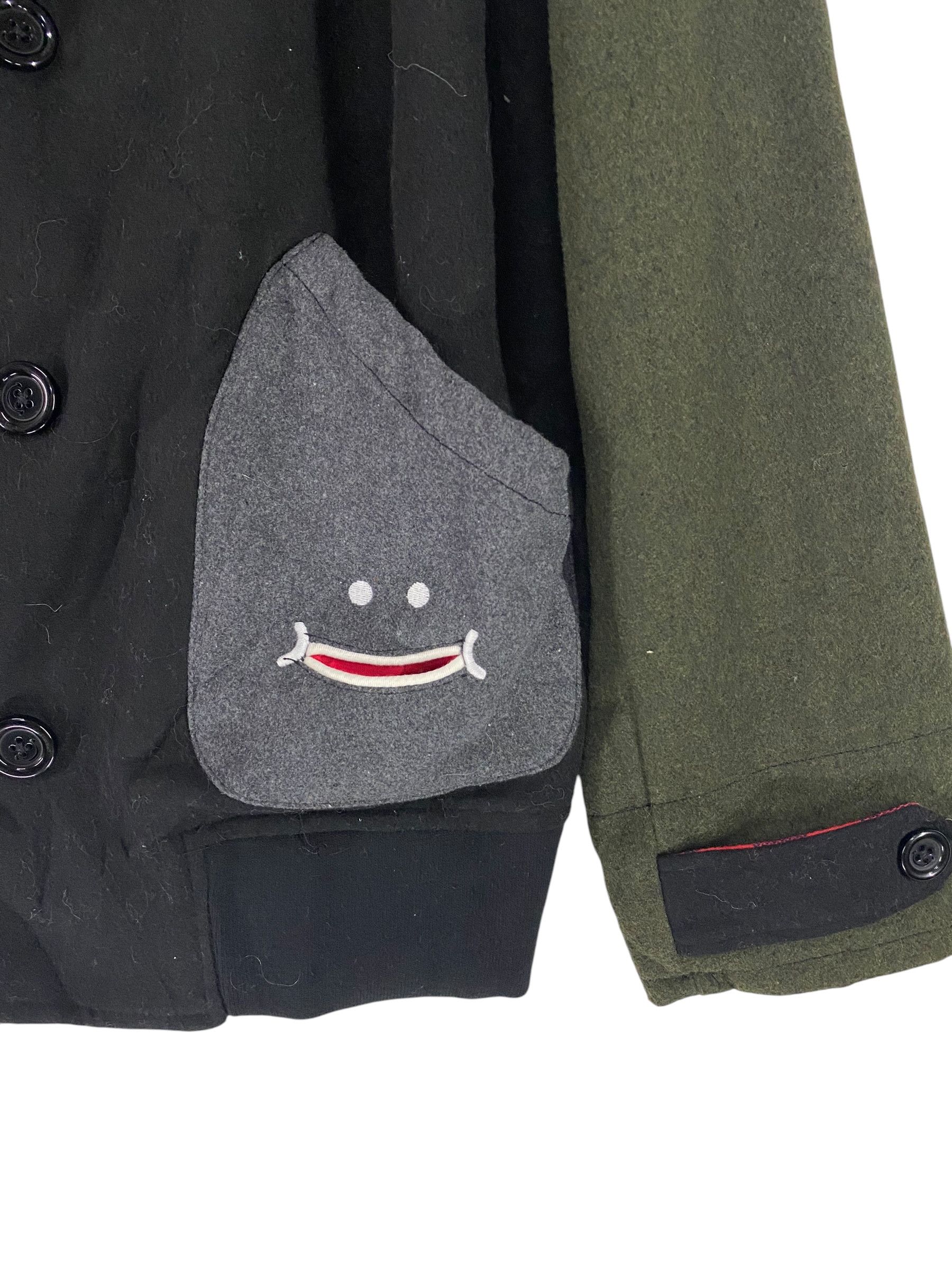 Japanese Brand Up Smile color block double breasted coat Size US S / EU 44-46 / 1 - 7 Thumbnail