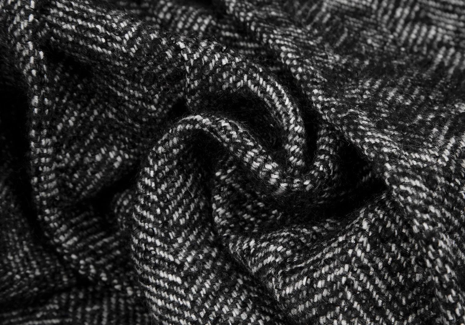 Kolor Mohair Blend Loop T Coat in Black Gray 1 Size US S / EU 44-46 / 1 - 16 Thumbnail