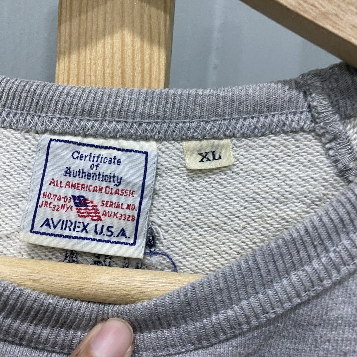 Avirex Vintage AVIREX U.S.A. Short Sleeve Raglan Sweatshirt Grey XL Size US XL / EU 56 / 4 - 8 Thumbnail