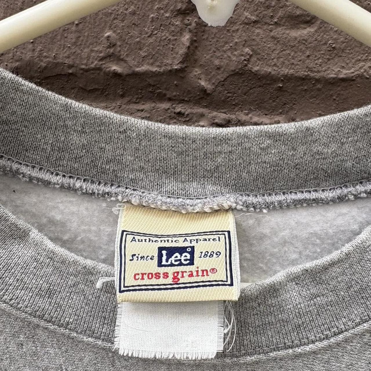 Lee Grey Vintage 90s Lee Crossgrain Workwear Crewneck Sweatshirt Size US XL / EU 56 / 4 - 3 Thumbnail