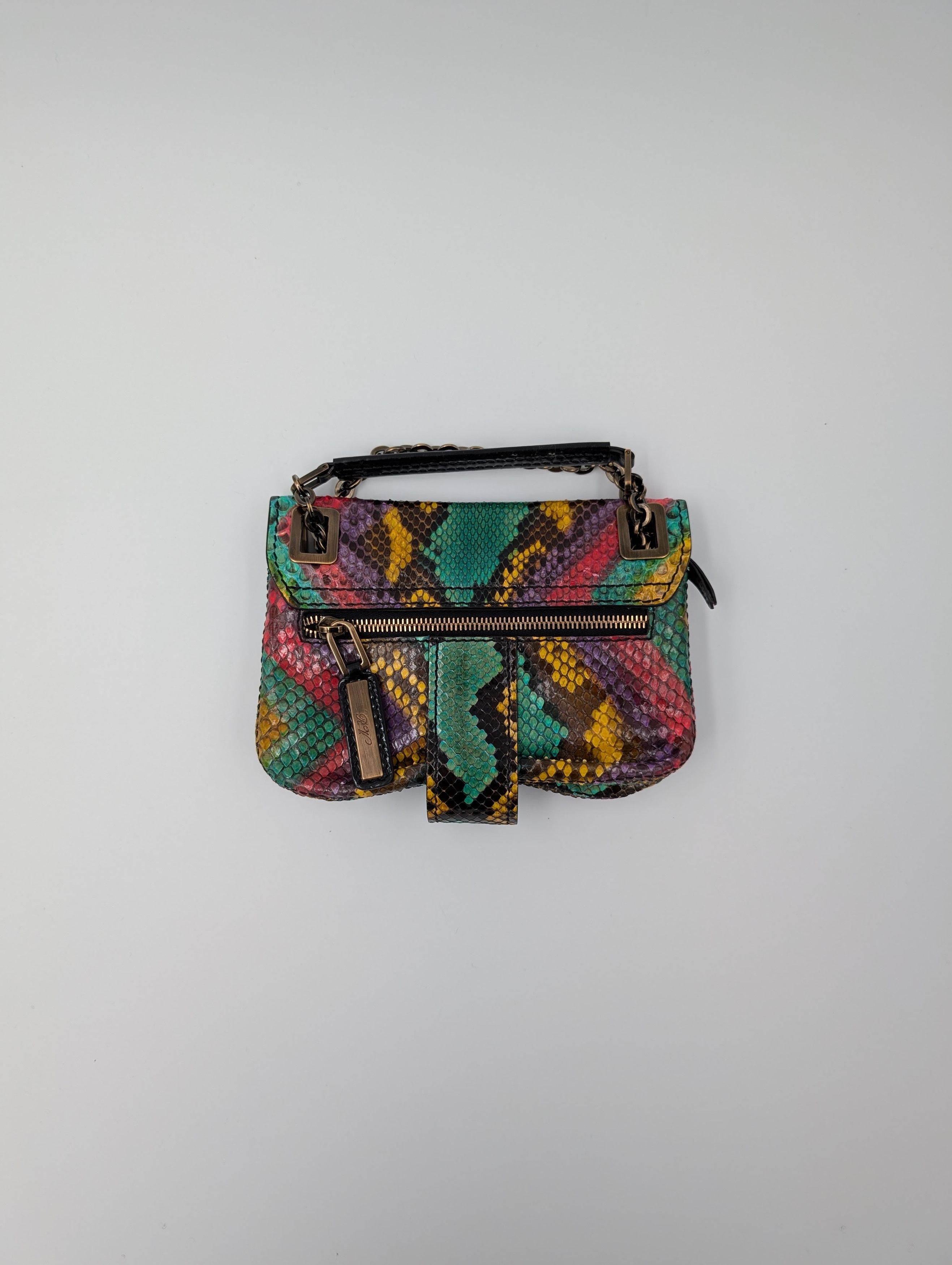 Roger Vivier Multicolor Snakeskin Metro Handbag Size ONE SIZE - 2 Thumbnail