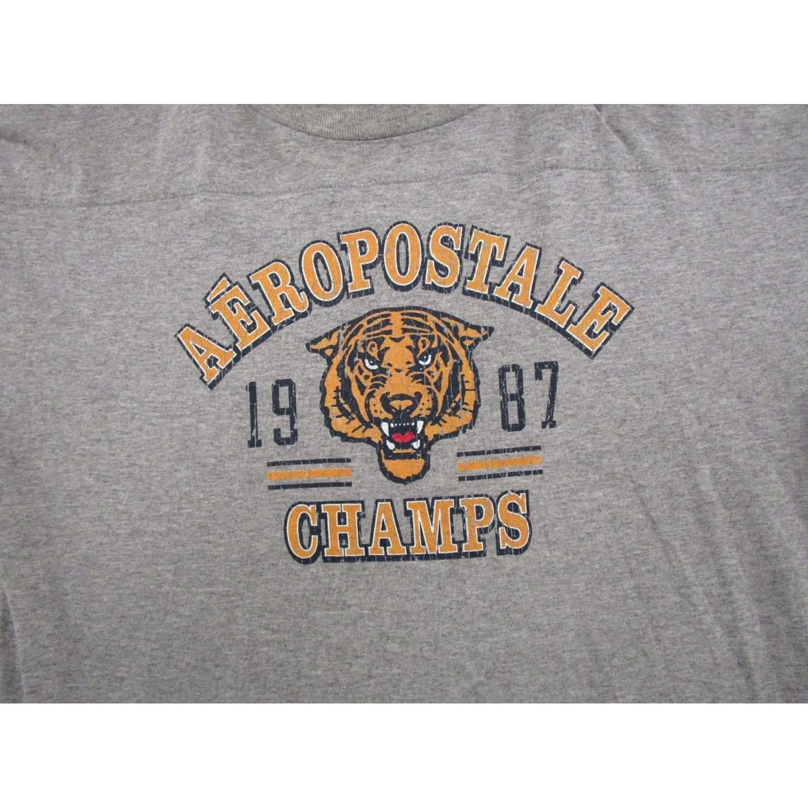Vintage VINTAGE Aeropostale Tigers Spell Out Long Sleeve Shirt Mens L Gray 90s Shirts Mens Size US L / EU 52-54 / 3 - 2 Thumbnail
