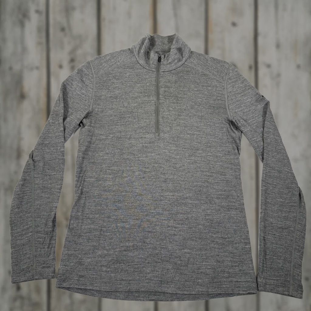 Icebreaker Icebreaker Shirt Mens Small Gray Merino Wool 1/4 Zip Sweater Base Layer Hike Size US S / EU 44-46 / 1 - 1 Thumbnail