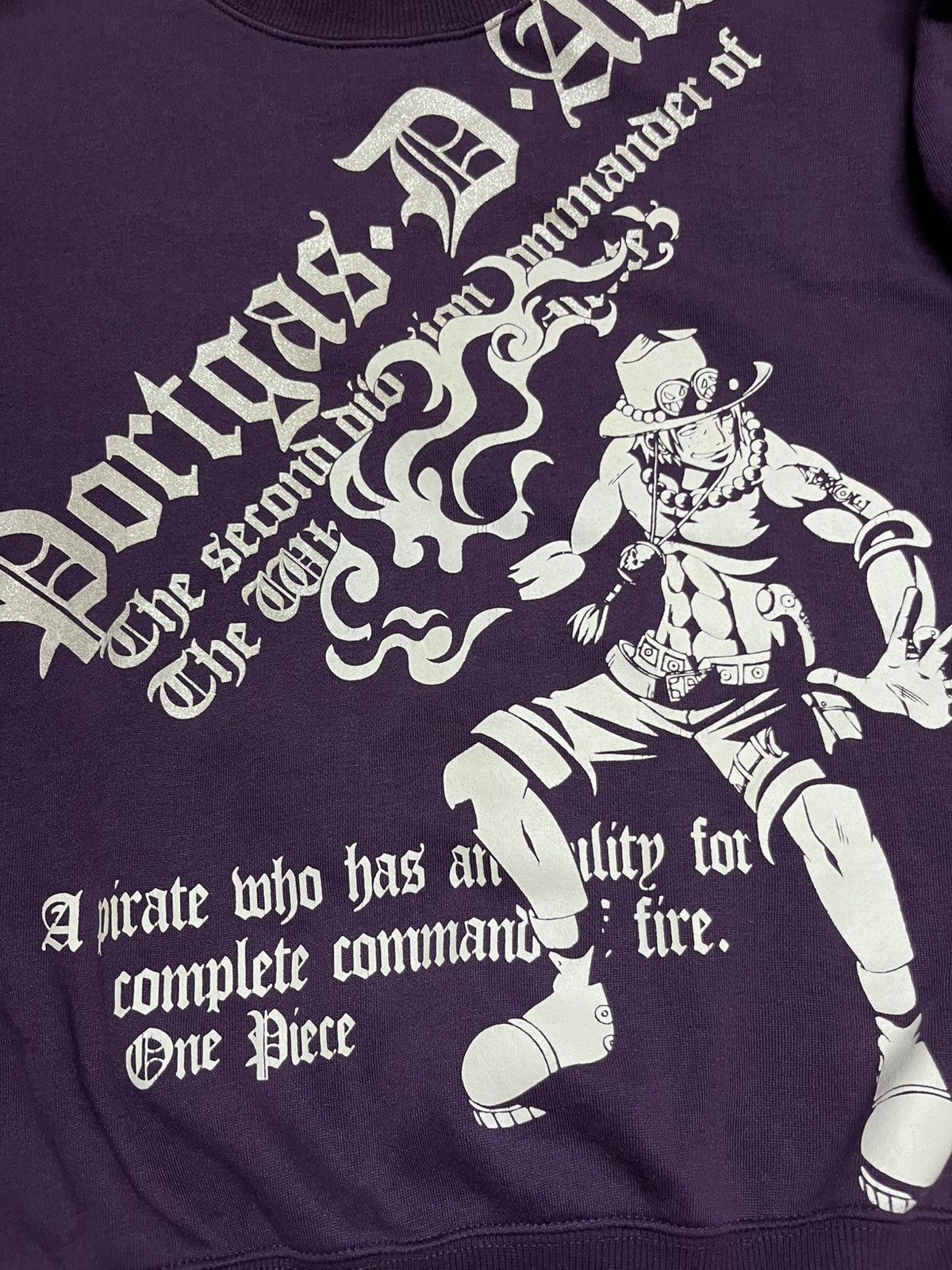 Anime One Piece Portgas D Ace Flame Sleeve Crewneck Sweatshirt Size US L / EU 52-54 / 3 - 4 Thumbnail