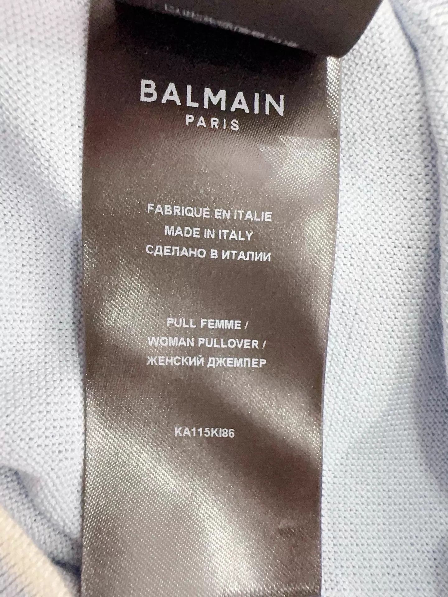Balmain Balmain New Women's 25SS Blue Knit Top 36 Size XS / US 0-2 / IT 36-38 - 6 Thumbnail