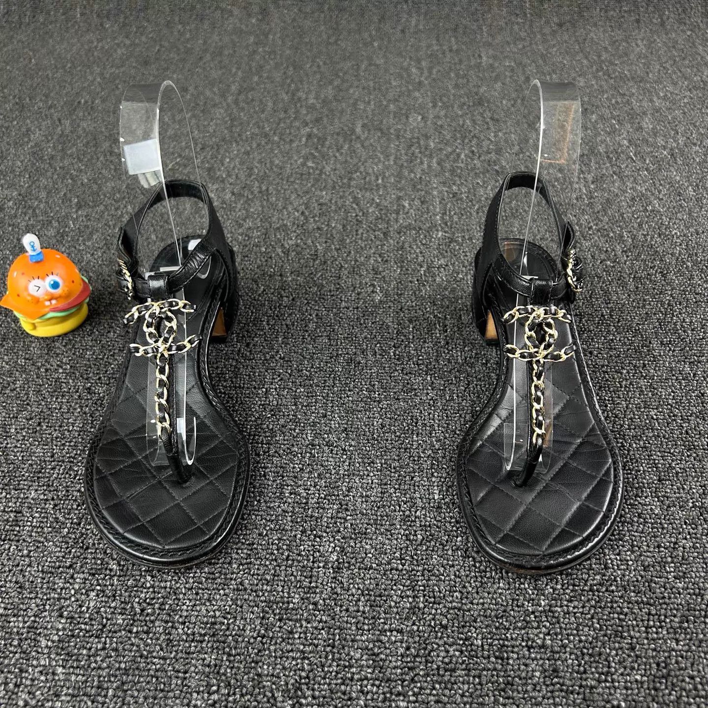 Chanel Chanel 24c Black Strappy Block Heel Sandals 35.5 Size US 5 / IT 35 - 2 Thumbnail