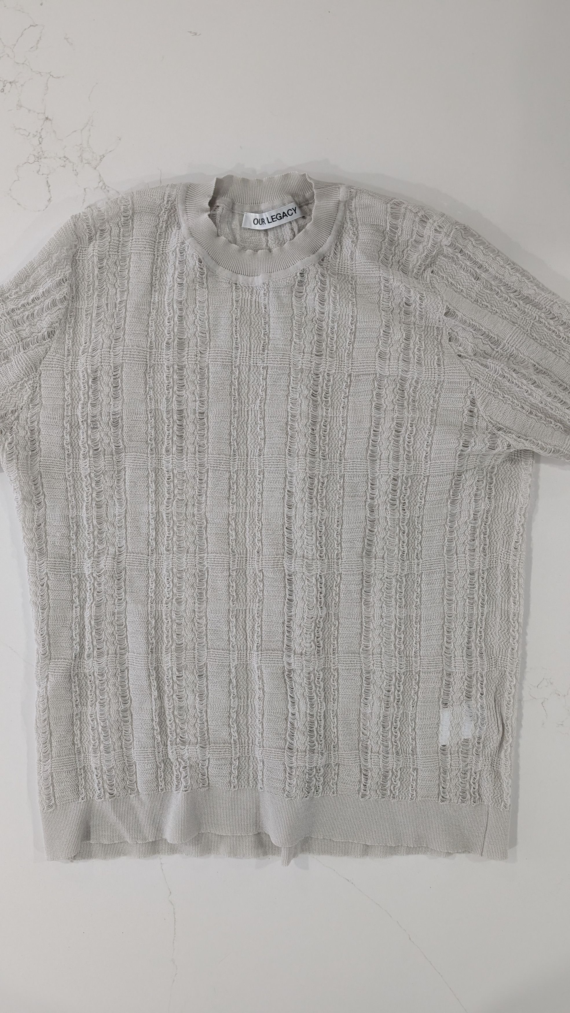 Our Legacy Our Legacy Formal Roundneck Cloud Grey Tech Cotton Size 50 Size US M / EU 48-50 / 2 - 4 Thumbnail