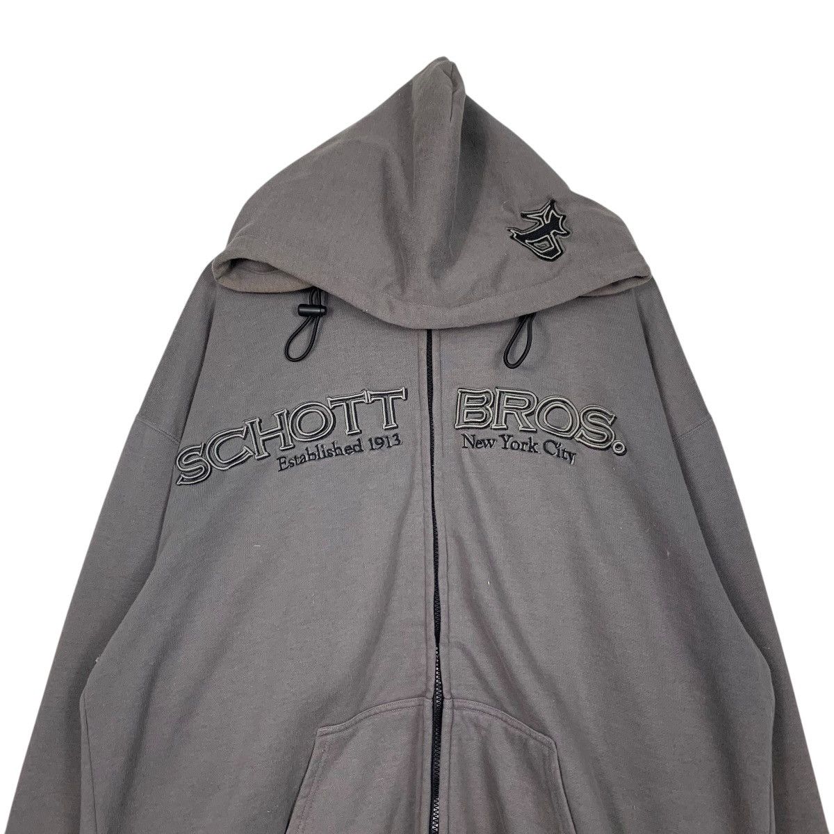 Schott SCHOTT BROS NYC Big Logo Zipper Hoodies Sweatshirt #2012-C87 Size US XL / EU 56 / 4 - 2 Thumbnail