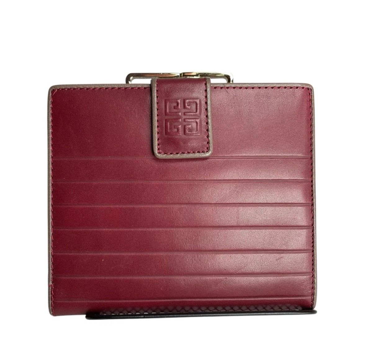Givenchy × Vintage Givenchy Burgandy Leather GHW Bi-Fold Wallet Size ONE SIZE - 9 Thumbnail