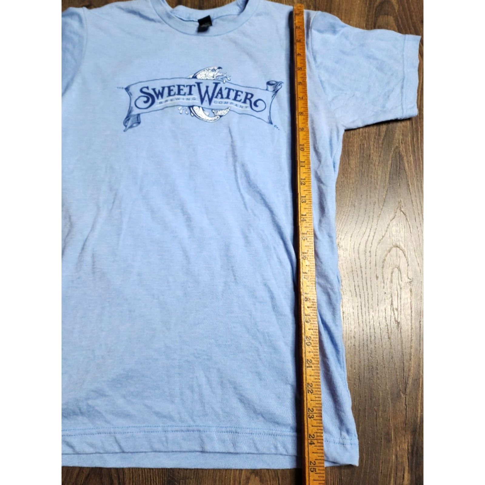 Tultex Sweetwater Brewing Company Beer T-Shirt Womens M Blue Short Sleeve Distressed Double-Sided Size M / US 6-8 / IT 42-44 - 3 Thumbnail