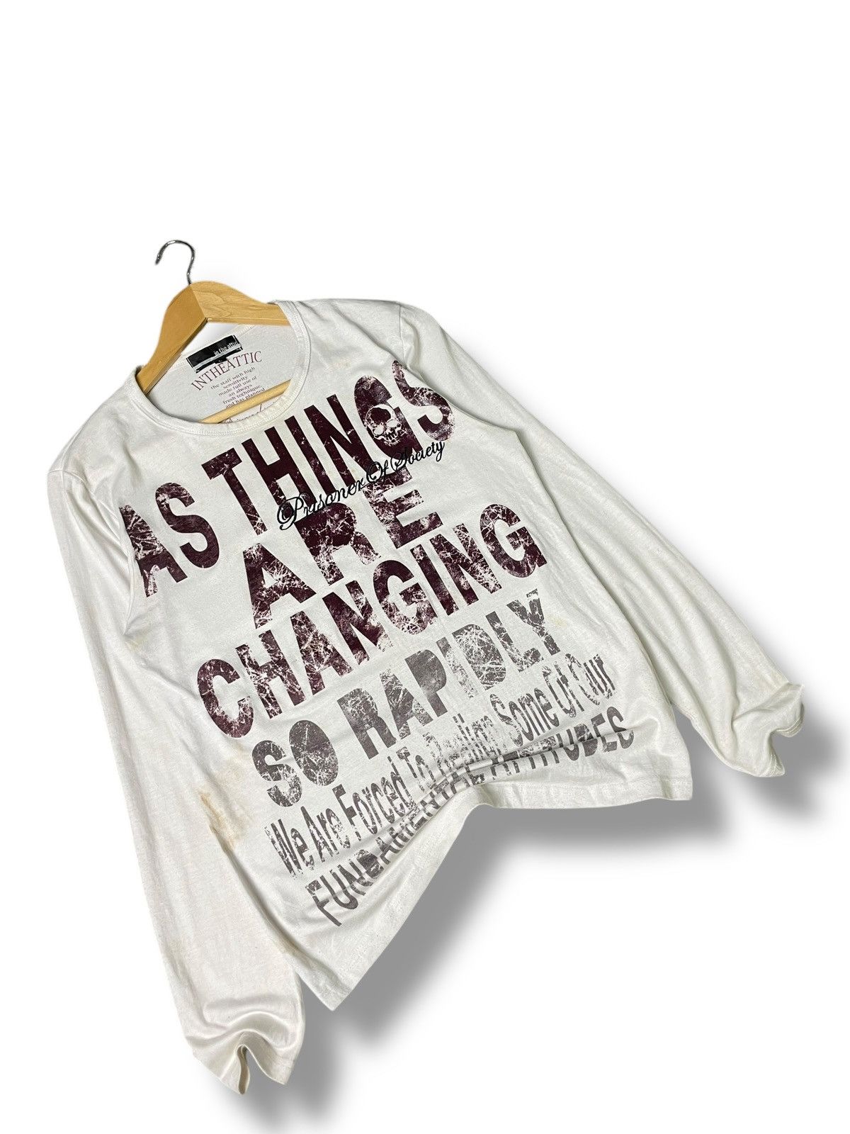 In The Attic × Japanese Brand × Vintage In The Attic Brand Spell-Out Long Sleeve Shirt (69) Size US L / EU 52-54 / 3 - 5 Thumbnail