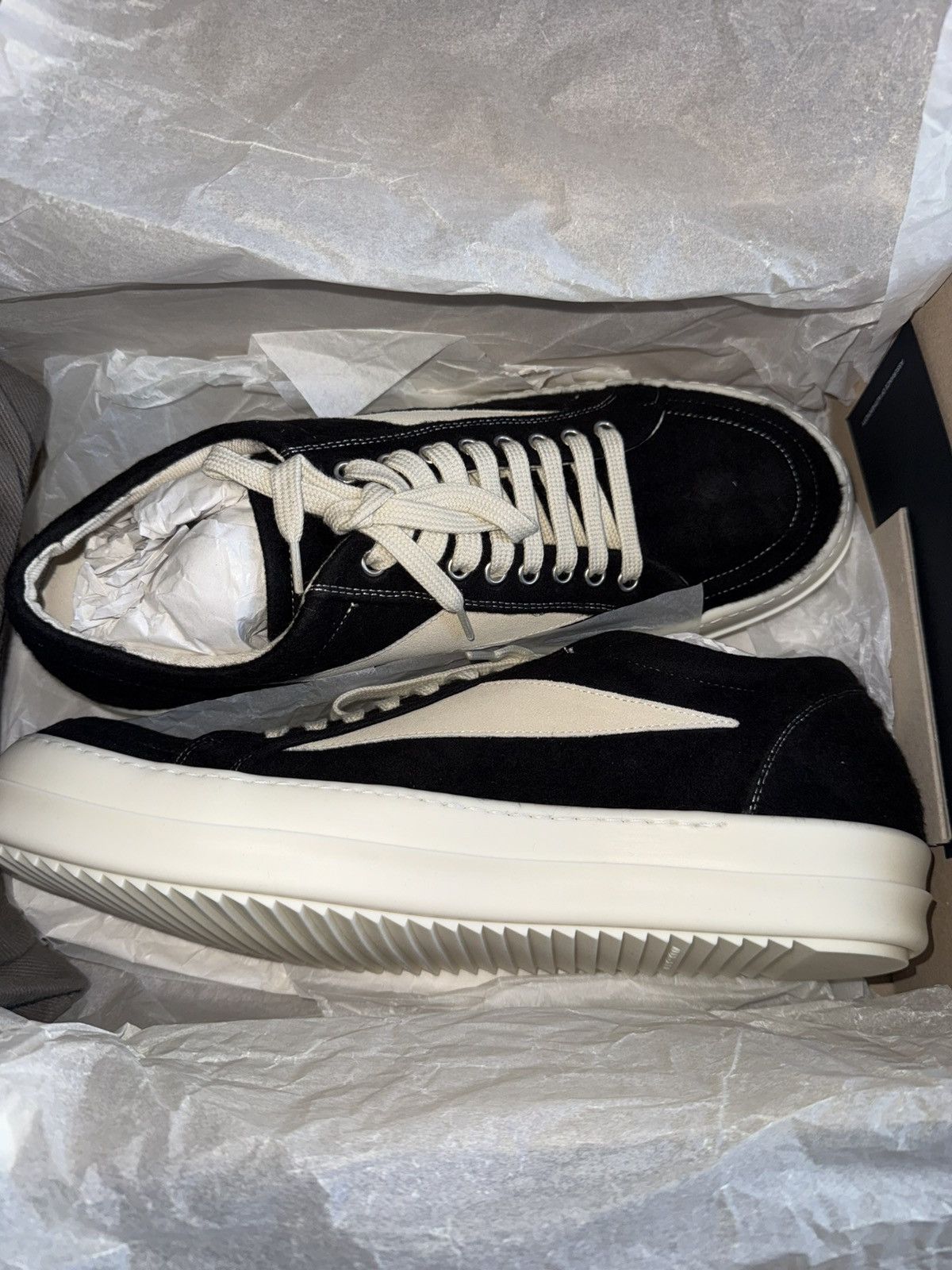 Rick Owens Rick owens DRKSHDW Vintage Low black milk Size US 11 / EU 44 - 4 Thumbnail