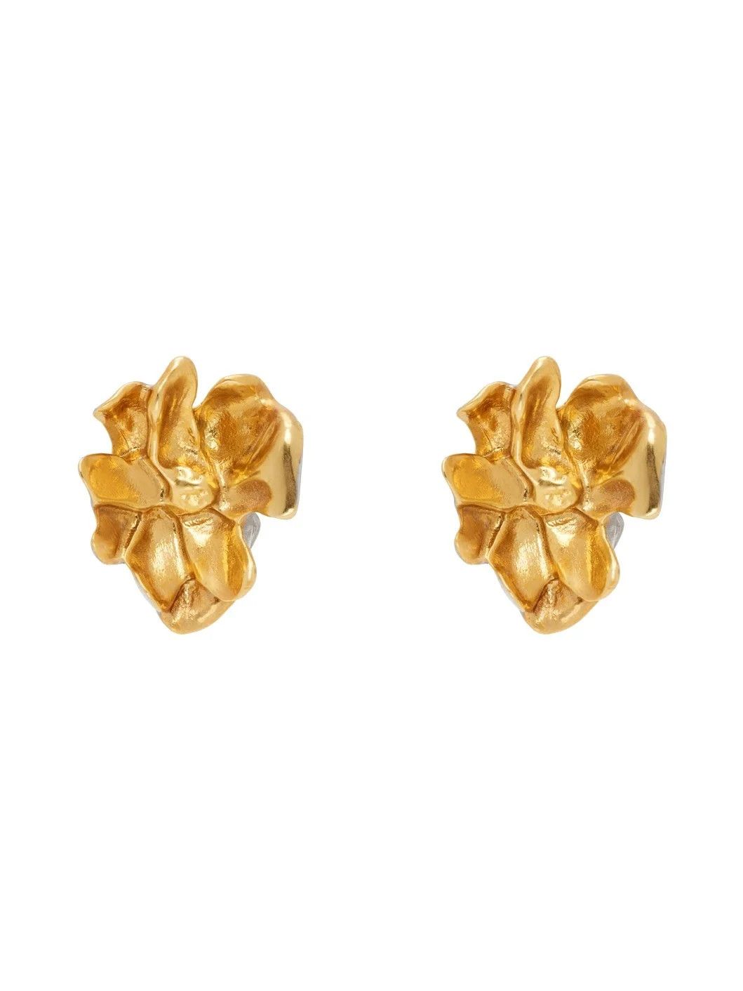 Marni o1w1db11125 Size :OS/Flower Stud Earrings in Golden Size ONE SIZE - 1 Thumbnail