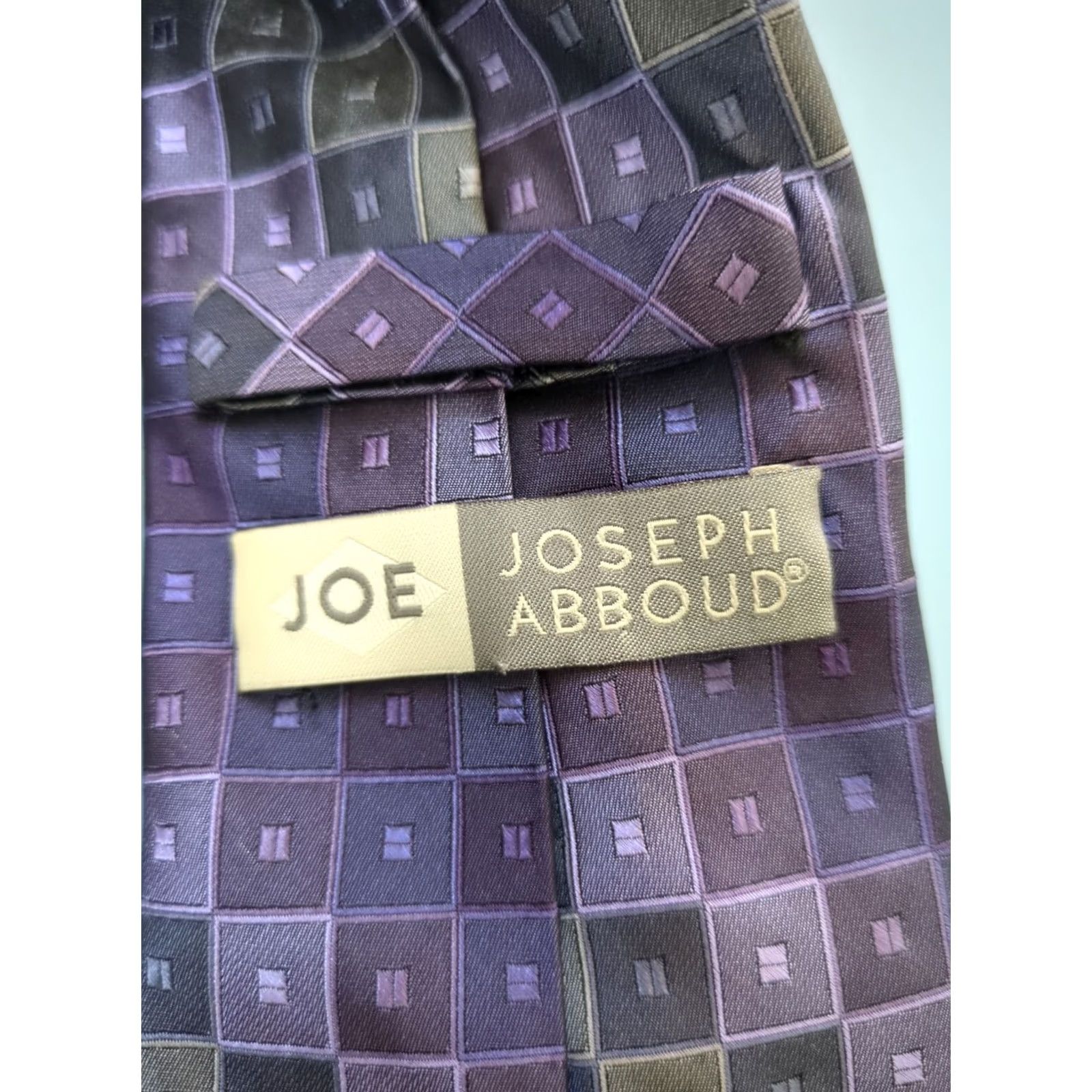 Joseph Abboud Joseph Abboud Silk Tie Men Purple 100% Silk Tie Mens Size ONE SIZE - 3 Thumbnail