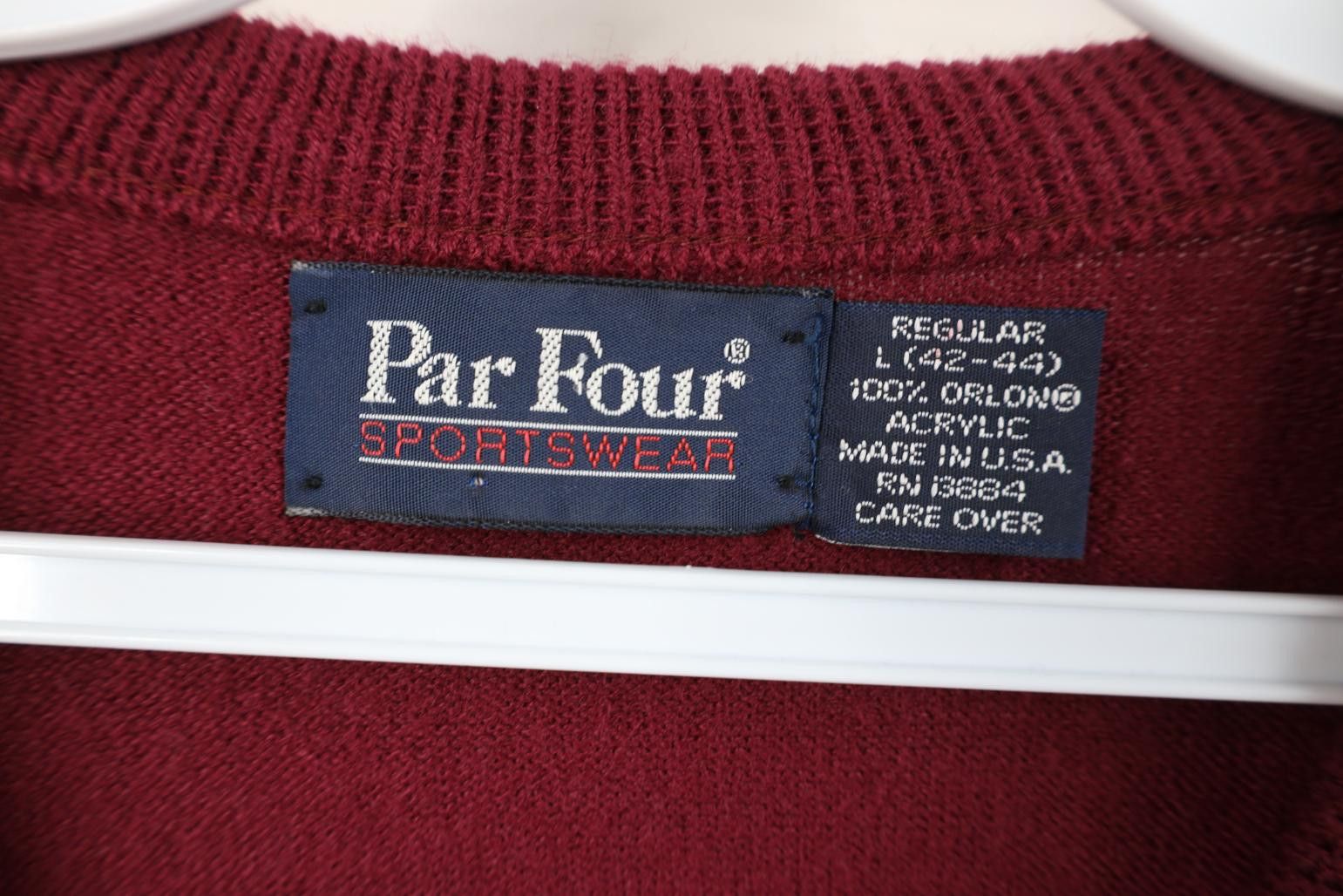 Vintage Vintage 70s Streetwear Soft Knit V-Neck Sweater Maroon USA Size US L / EU 52-54 / 3 - 6 Thumbnail