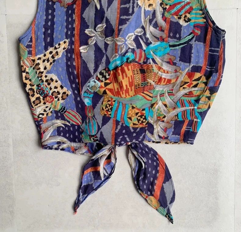 Kenzo KENZO Silk leopard print sleeveless shirt Size XS / US 0-2 / IT 36-38 - 6 Thumbnail
