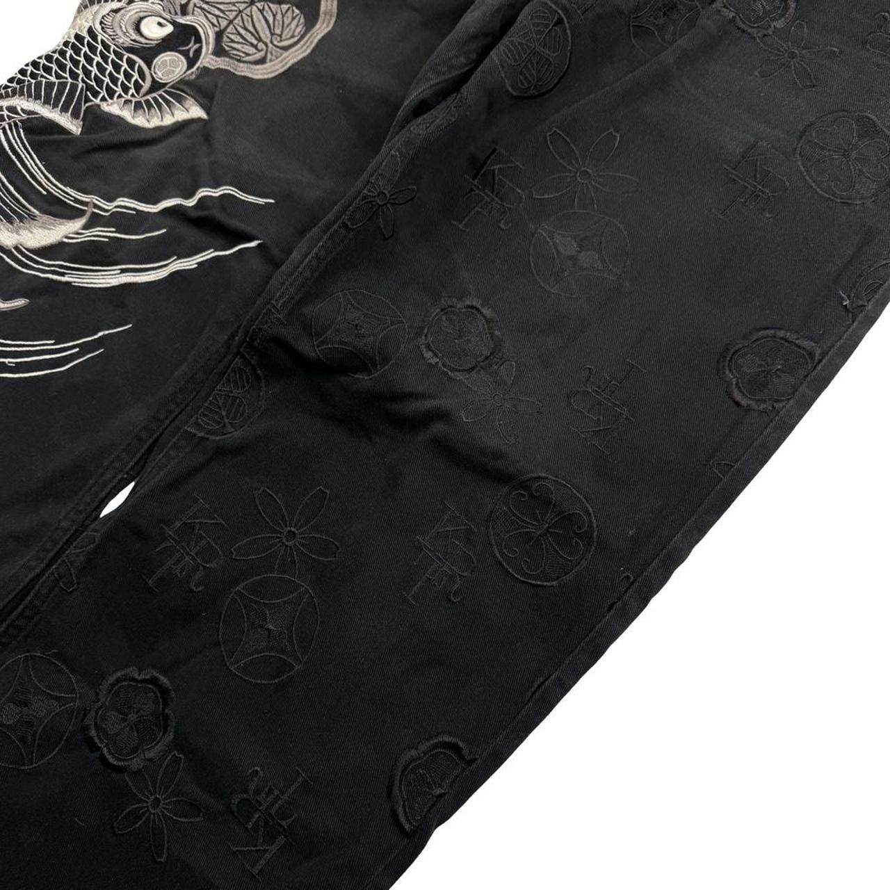 Karakuri Tamashii Karakuri Tamashii Embroidered Koi Japanese Jeans - Waist 40 Size US 40 / EU 56 - 5 Thumbnail